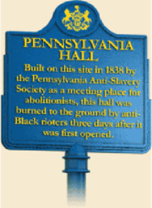 Image of Pennsylvania Hall sign